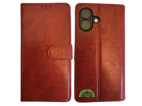 iPhone 16 Plus portemonnee Rood Lather