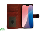 iPhone 16 Plus portemonnee Rood Lather