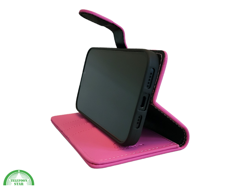 portemonnee Roze cover boek case iPhone 16 Plus