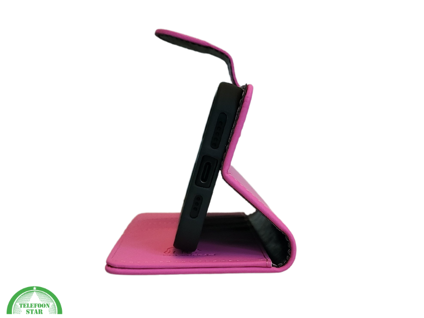 portemonnee Roze cover boek case iPhone 16 Plus