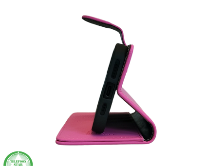 portemonnee Roze cover boek case iPhone 16 Plus