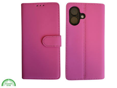 portemonnee Roze cover boek case iPhone 16
