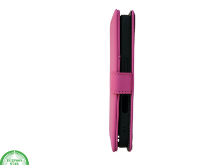 portemonnee Roze cover boek case iPhone 16 Plus