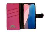 portemonnee Roze cover boek case iPhone 16