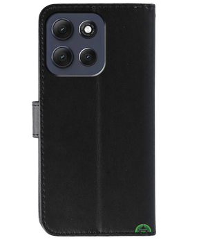 Bookcase Hoesje voor Motorola G56 Zwart Nauwsluitend en stevig