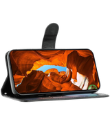 Bookcase Hoesje voor Motorola G86 Zwart Nauwsluitend en stevig