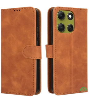 Bookcase Hoesje voor Motorola G86 Bruin Nauwsluitend en stevig