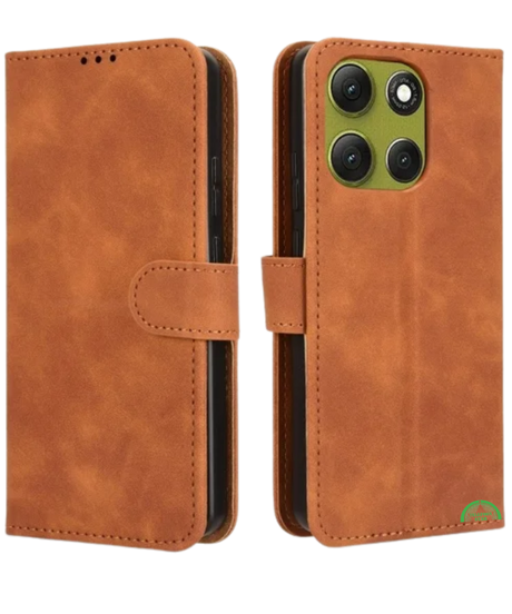 Bookcase Hoesje voor Motorola G86 Bruin Nauwsluitend en stevig