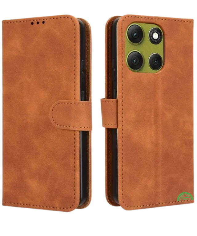 Hoesje voor Motorola G56 Bruin Bookcase Nauwsluitend en stevig
