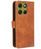 Bookcase Hoesje voor Motorola G86 Bruin Nauwsluitend en stevig