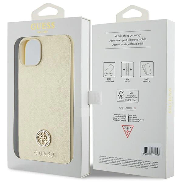 iPhone 15 Hardcase | Guess Backcover | Goud
