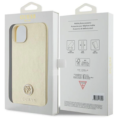 iPhone 15 Hardcase | Guess Backcover | Goud
