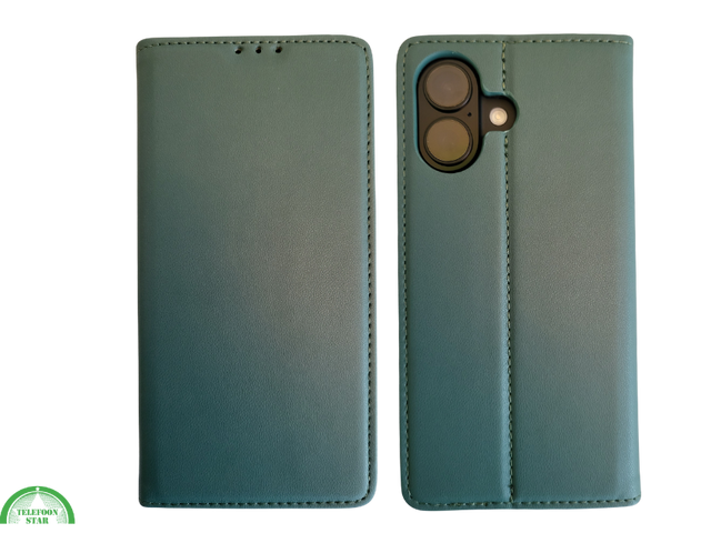 Boek Case Leer Wallet Case Donkergroen iPhone 17