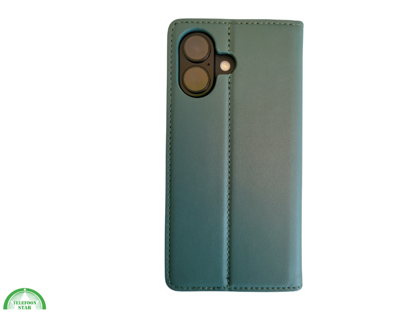 Boek Case Leer Wallet Case Donkergroen iPhone 17