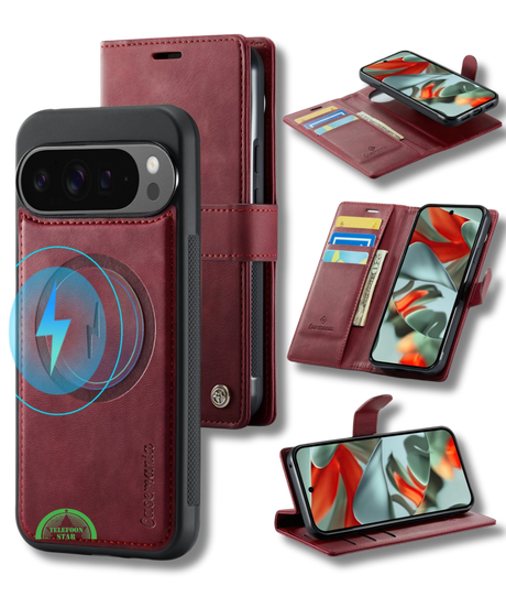 Hoesje Pixel 10 Bookcase Rood 2-in-1 Stijlvolle Wallet Case met Kaarthouder
