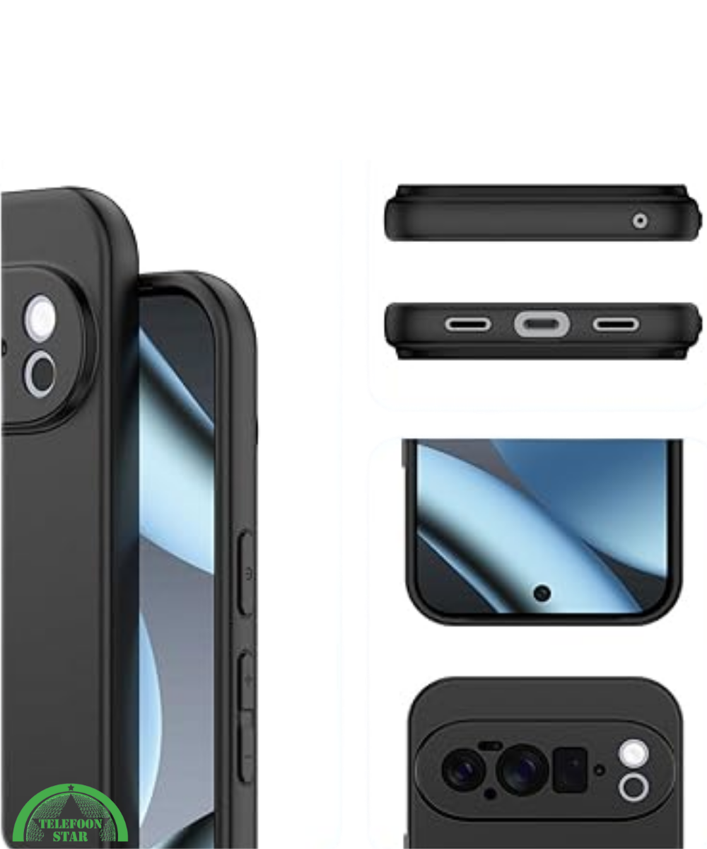 Hoesje Google Pixel 9 pro Zwart Backcover met sluit strak aan