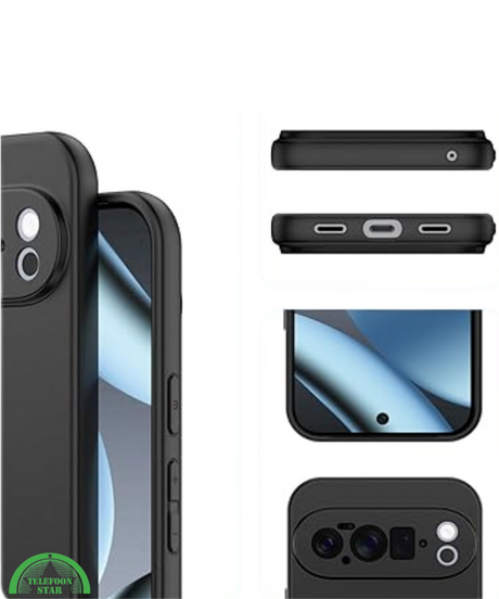 Hoesje Google Pixel 9 pro Zwart Backcover met sluit strak aan