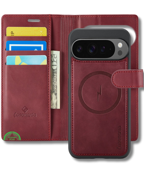Hoesje Pixel 10 Bookcase Rood 2-in-1 Stijlvolle Wallet Case met Kaarthouder