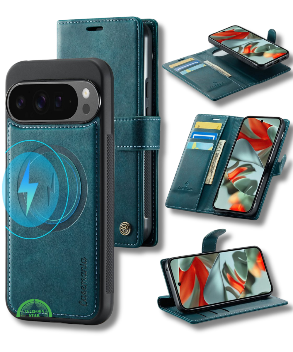 Hoesje Pixel 10 Bookcase Groen 2-in-1 Stijlvolle Wallet Case met Kaarthouder