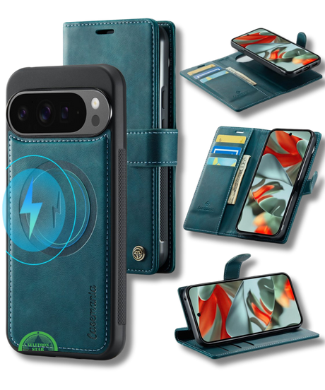 Hoesje Pixel 10 Bookcase Groen 2-in-1 Stijlvolle Wallet Case met Kaarthouder