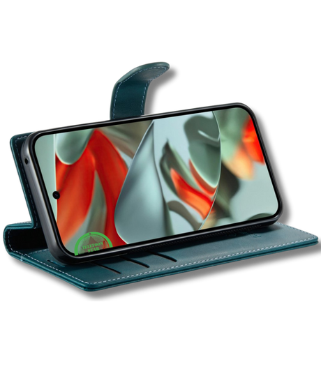 Hoesje Pixel 10 Bookcase Groen 2-in-1 Stijlvolle Wallet Case met Kaarthouder