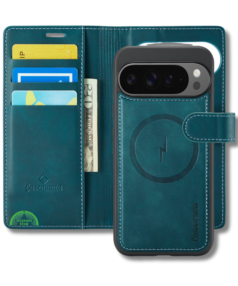 Hoesje Pixel 10 Bookcase Groen 2-in-1 Stijlvolle Wallet Case met Kaarthouder