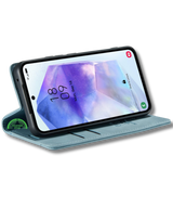 Hoesje Google Pixel 10 Pro XL Turquoise Look Met Pasjeshouder & Magnetische Sluiting