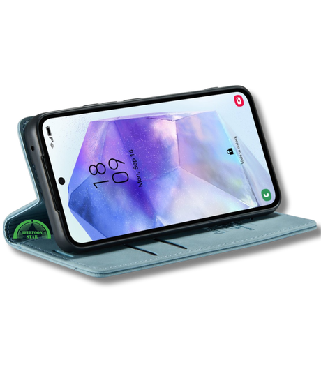 Hoesje Google Pixel 10 Pro XL Turquoise Look Met Pasjeshouder & Magnetische Sluiting