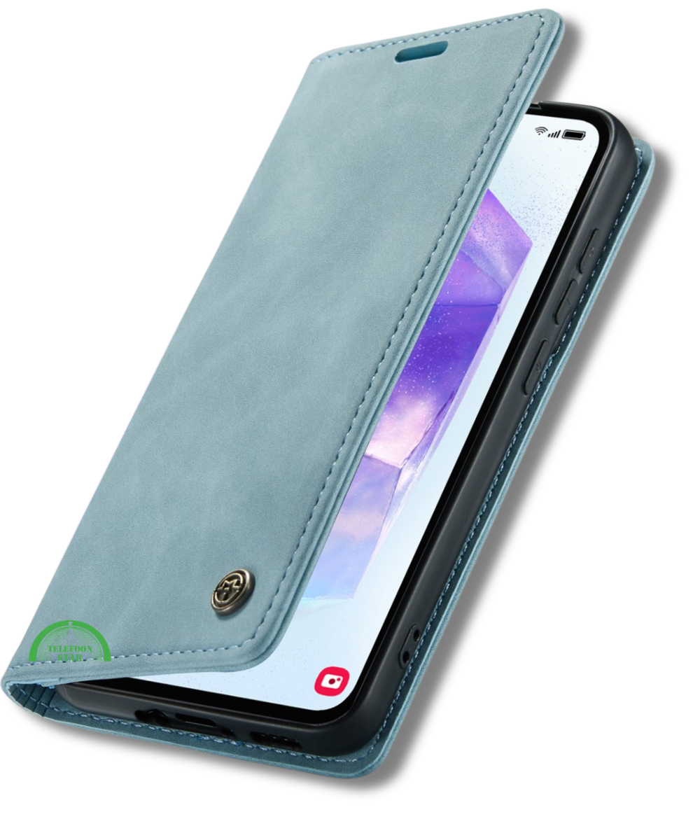 Hoesje Google Pixel 10 Pro XL Turquoise Look Met Pasjeshouder & Magnetische Sluiting
