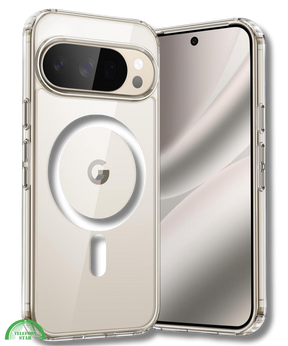 Hoesje Google Pixel 10 5G Crystal Clear Case Met MagSafe Ring & Shockproof Hoeken