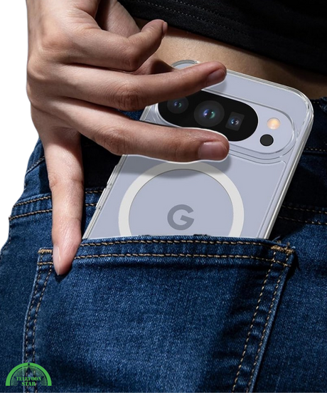 Hoesje Google Pixel 10 5G Crystal Clear Case Met MagSafe Ring & Shockproof Hoeken