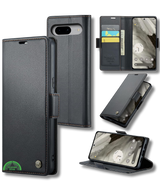 Hoesje voor Google Pixel 8 Zwart Bookcase Kunstleer met Pasjeshouder