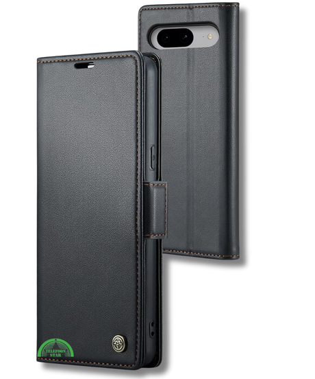 Hoesje voor Google Pixel 8 Zwart Bookcase Kunstleer met Pasjeshouder