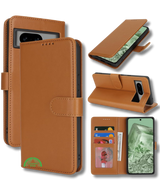 Hoesje voor Google Pixel 8 Bruin Bookcase Kunstleer met Pasjeshouder