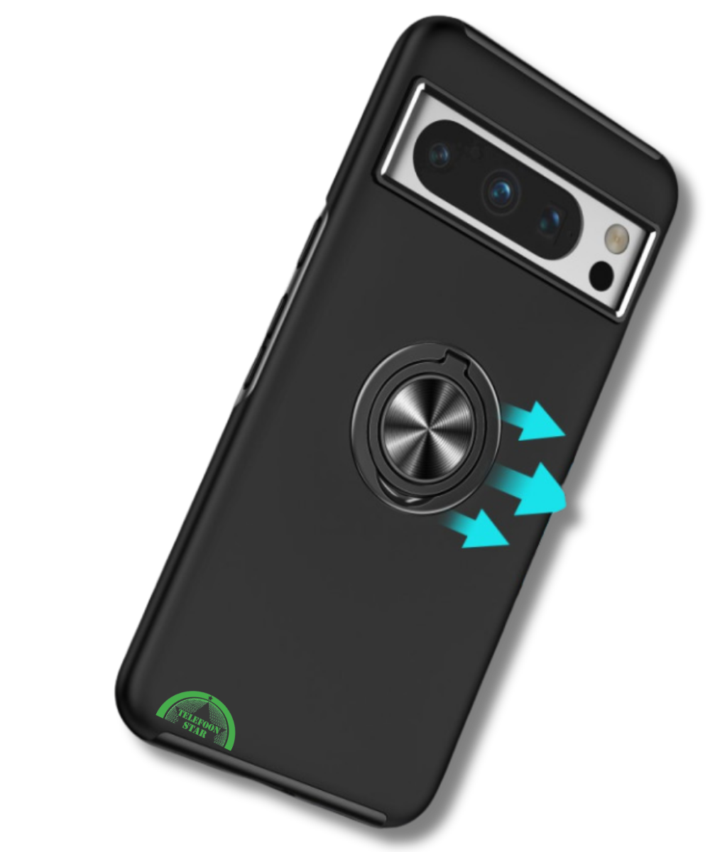 Hoesje voor Google Pixel 8a zwart met Ringhouder