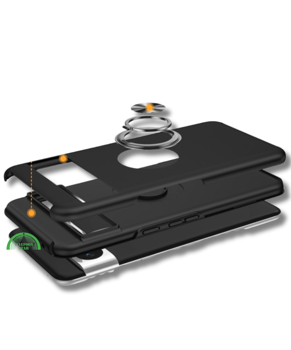Hoesje voor Google Pixel 8a zwart met Ringhouder