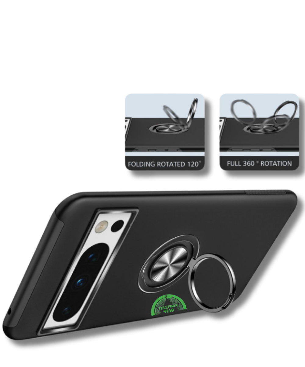 Hoesje voor Google Pixel 8a zwart met Ringhouder