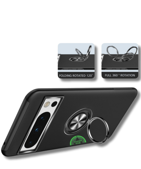 Hoesje voor Google Pixel 8a zwart met Ringhouder