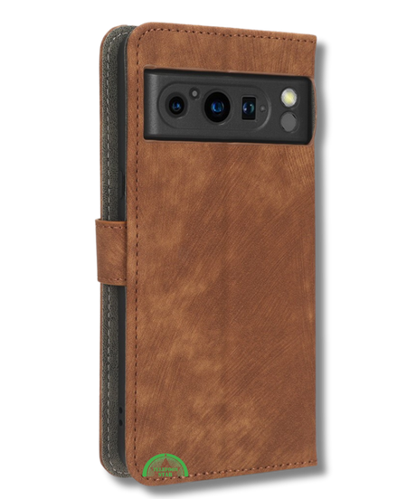 Google Pixel 8 Pro Bookcase Hoesje Bruin Leren Look Met Pasjeshouder