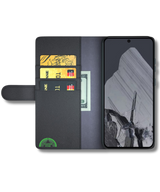 Google Pixel 8 Pro Bookcase Hoesje Zwart Leren Look Met Pasjeshouder