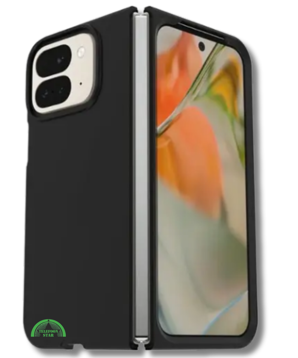 Hoesje Google Pixel 9 Pro Fold Zwart Backcover met sluit strak aan