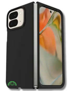 Hoesje Google Pixel 9 Pro Fold Zwart Backcover met sluit strak aan