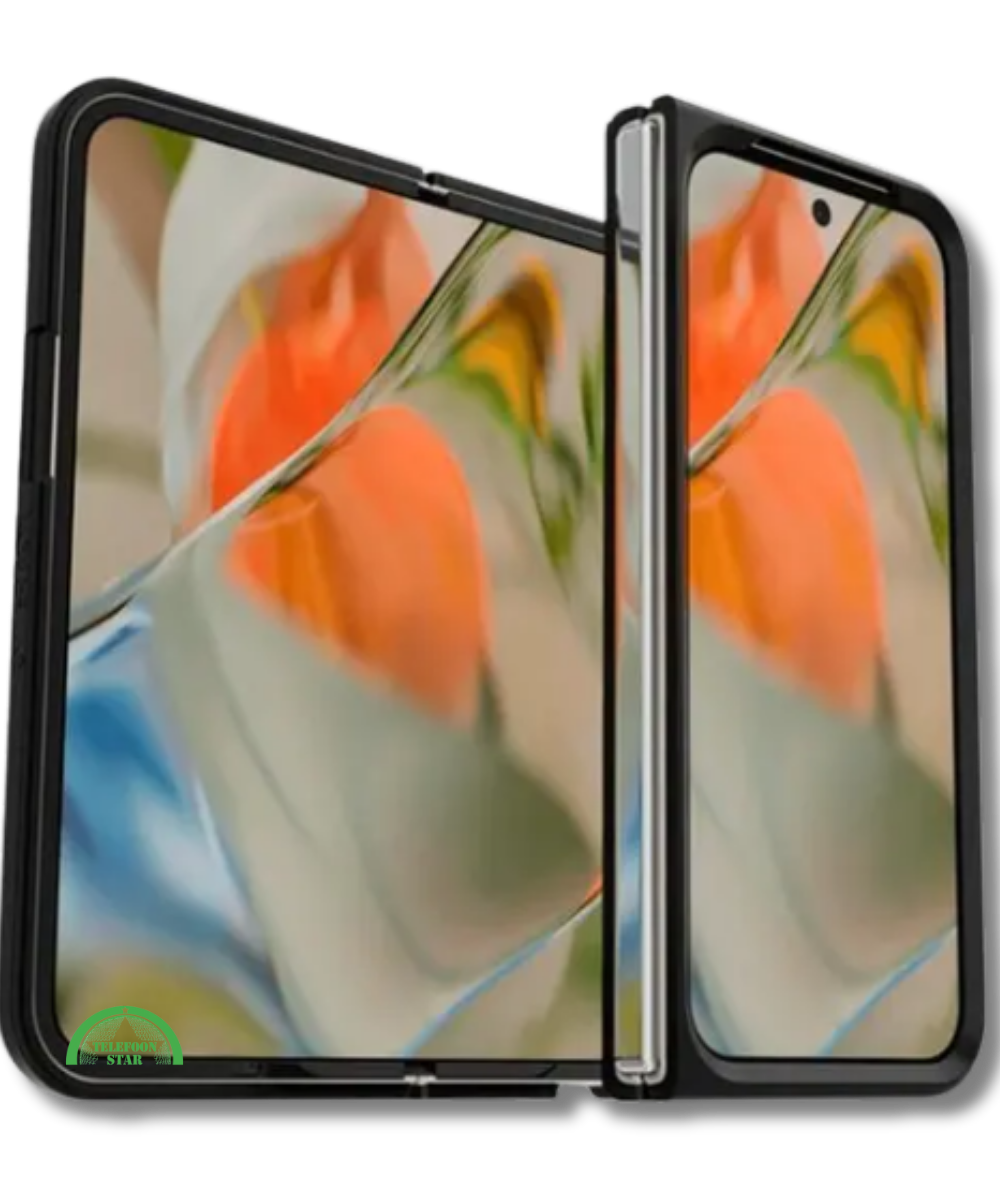 Hoesje Google Pixel 9 Pro Fold Zwart Backcover met sluit strak aan