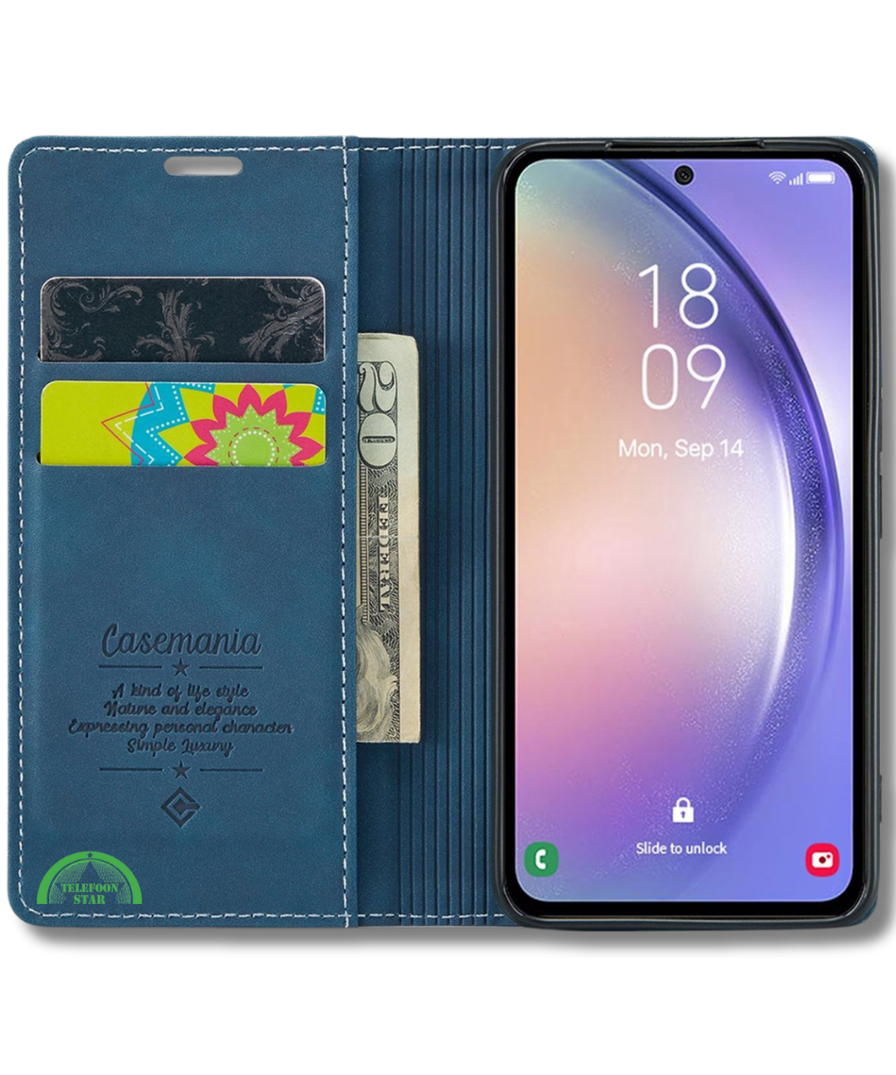 Hoesje Google Pixel 9 Pro XL Groen Bookcase Met Pasjeshouder