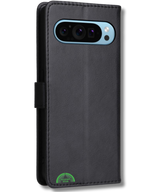 Hoesje Google Pixel 10 Pro XL Zwart Lederen Look Met Pasjeshouder & Magnetische Sluiting