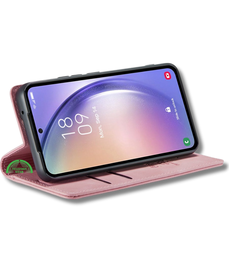 Hoesje Google Pixel 9 Pro XL Roze Bookcase Met Pasjeshouder