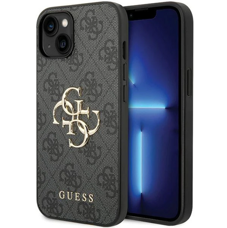iPhone 15 Hardcase | Guess Gouden Logo | Backcover Grijs