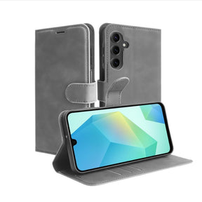 Bookcase Hoesje Samsung Galaxy A17 | Functionele Bescherming | Grijs