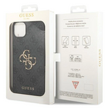 iPhone 15 Hardcase | Guess Gouden Logo | Backcover Grijs