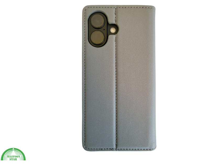 Boek case Grijs cover iPhone 16